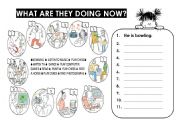 English Worksheet: WHAT ARE THEYDOING?