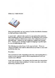 English worksheet: Writing poems with phrasal verbs