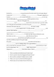 English Worksheet: The rules of football
