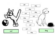 English worksheet: Animals for young learners