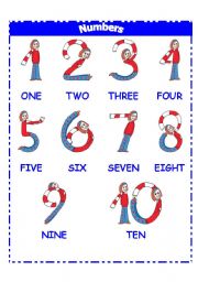 English Worksheet: GIRL NUMBERS!