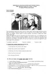 English worksheet:  written exam 