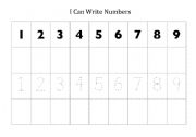 English worksheet: Writing Numbers Activity