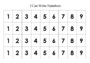 English worksheet: Number Ordering Cut and Paste