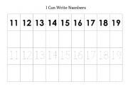 English worksheet: Writing Numbers Activity