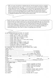 English Worksheet: daily life