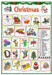 English Worksheet: Christmas vocabulary (1 of 2)