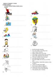 English Worksheet: simple present tense 