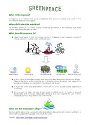 English Worksheet: Greenpeace