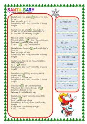 English Worksheet: Santa Baby