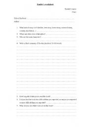English worksheet: Readers worksheet