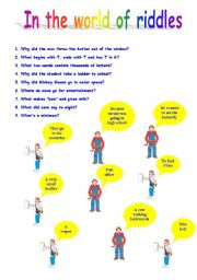 English Worksheet: Riddles