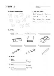 English Worksheet: happy street 1 - units 1 & 2