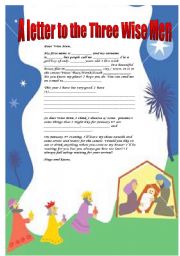 English Worksheet: A letter to the Three Wise Men (3/3)