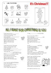 English Worksheet: All I want for Christmas