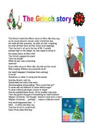 English Worksheet: The Grinch Story