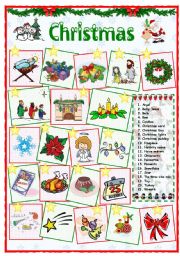 English Worksheet:  Christmas vocabulary (2 of 2)