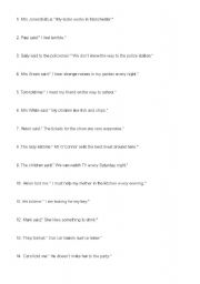 English Worksheet: Reported Speech 5