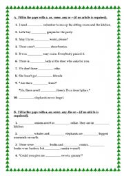 English Worksheet: a-an-some-any