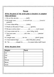 English Worksheet: Plural
