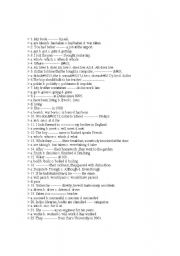 English Worksheet: English Equationsþ