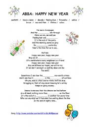 English Worksheet: Abba: Happy New Year