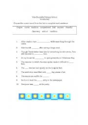 English worksheet: Vocabulary