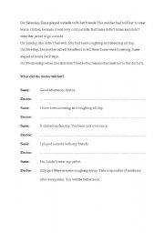 English worksheet: At the doctors