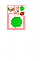 English worksheet: Happy Food Families BLT - Lettuce