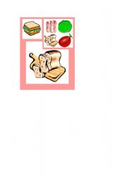 English worksheet: Happy Food Families BLT - bread