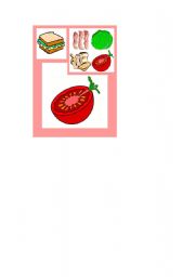 English worksheet: Happy Food Families BLT - tomato