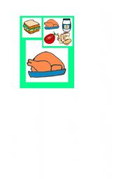 English worksheet: Happy Food Families Chicken Sandwich - chicken