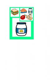 English worksheet: happy food Families Chicken sandwich - mayonnaise