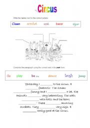 English worksheet: Circus