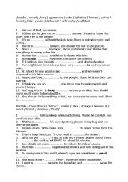 English Worksheet: vocabulary