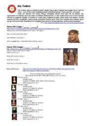 English Worksheet: the Tudors