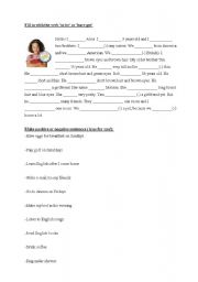 English Worksheet: Verbs to be and have got
