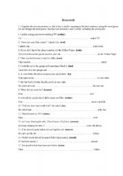 English Worksheet: Key Word Transformation (worksheet 3)