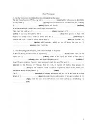 English worksheet: Word Formation (2 exercises)