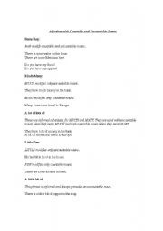 English Worksheet: Adjectives with Countable and Uncountable Nouns