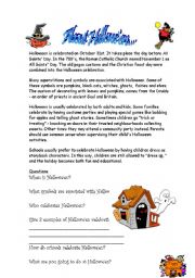 English worksheet: About Halloween