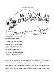 English Worksheet: Christmas reading