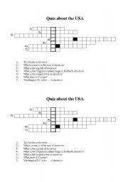 English Worksheet: Quiz about the USA