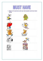 English worksheet: Must Have