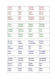 Irregular Verbs Bingo