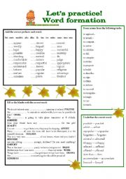 English Worksheet: Lets practice! 1