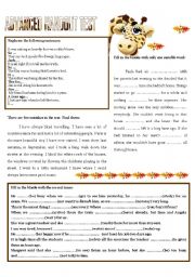 English Worksheet: ADVANCED HANDOUT TEST