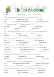 English Worksheet: The first conditional