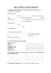 English worksheet: Simple present and Present Continuous