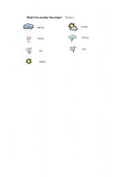 English Worksheet: Whats the weather like today?